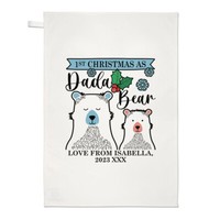 Personalisiert First Christmas Wie Dada BäR Geschirrtuch Vatertag Best Liebe