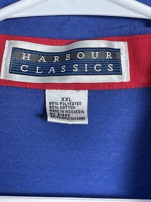 Mens XXL 2XL Harbour Classics Striped Short Sleeve Polo Blue White