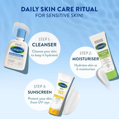 Cetaphil Face Wash Gentle Skin Cleanser 125ml mit Niacinamid, Vitamin B5 - Bild 6 von 6