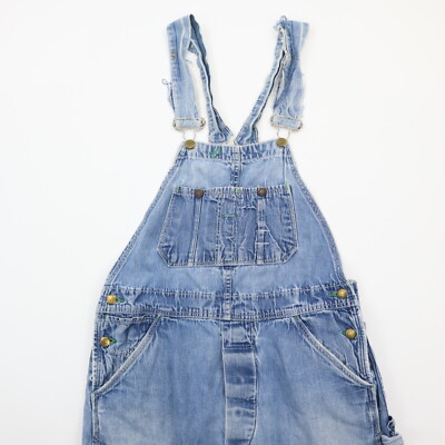 Rare Vintage Duck Head Low Back Bib Denim Overalls Faded