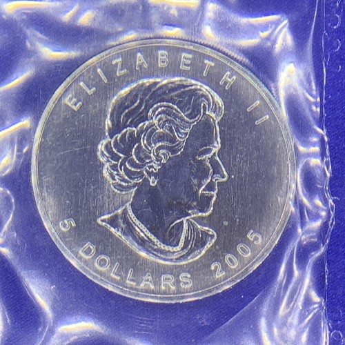 Canada 2005 Sealed $5 1 Oz Silver Coin Maple Leaf