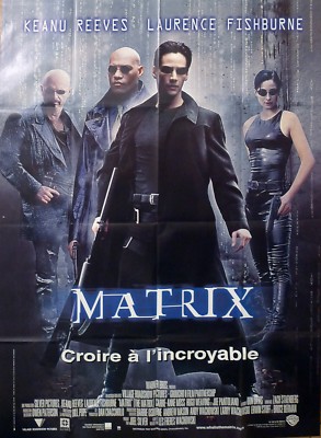 MATRIX - KEANU REEVES / WACHOWSKI / FISHBURNE - ORIGINAL GROSSES FILMPLAKAT