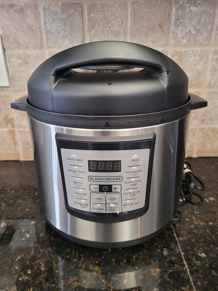 BLACK and DECKER Quart Pressure Cooker Stainless Steel Multi-Cooker PR100