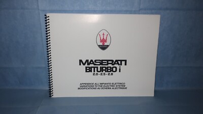 Maserati Biturbo FUEL INJECTION WIRING DIAGRAM & SCHEMATIC 2.0 2.5 2.8 18V 
