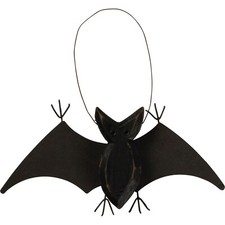Halloween Primitive Country Style Wood Metal Bat Hanging Ornament