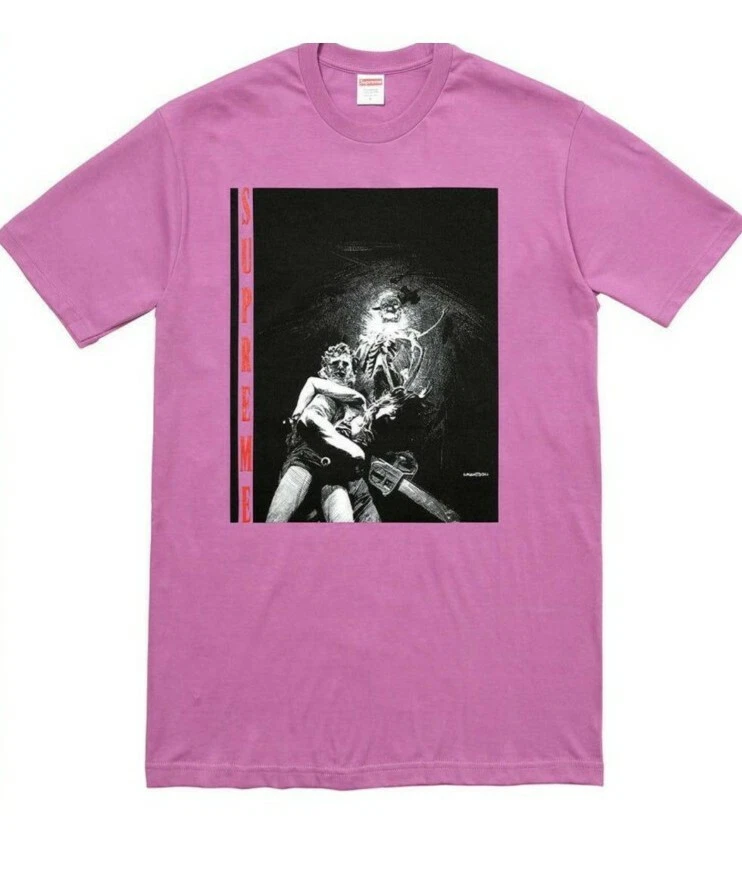 Tee Shirt Supreme Chainsaw (Horreur) Violet Clair M Neuf Non Ouvert