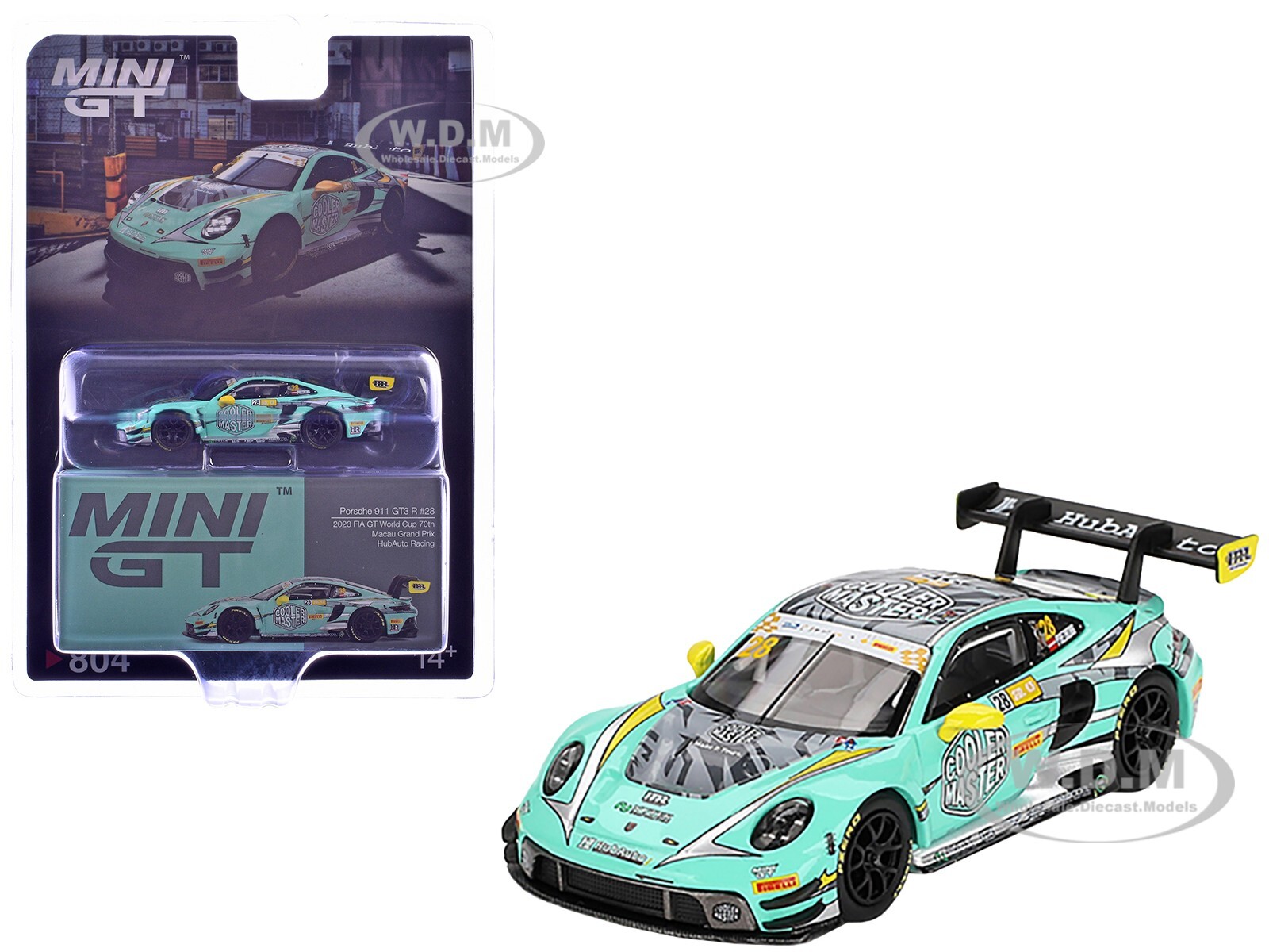 PORSCHE 911 GT3 R #28 FIA GT WORLD CUP В МАКАО (2023) 1/64 НА MINI GT MGT00804