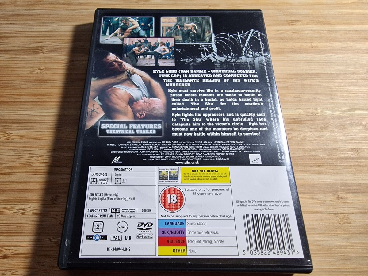 In Hell / 2003 - DVD Region 2 PAL **ACTION** / Good condition