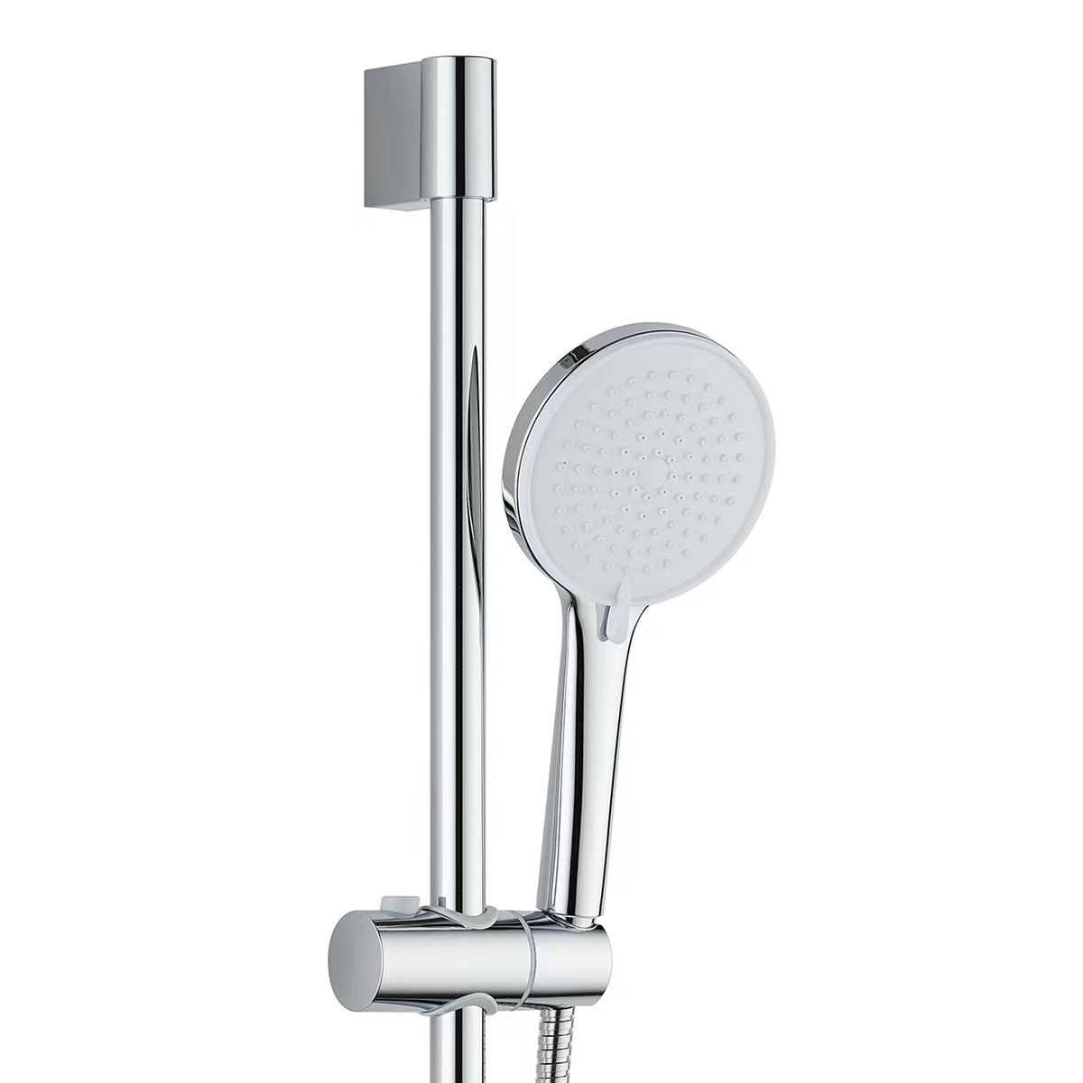 Shower Riser Rail Kit Slider Adjustable Chrome Head Holder Bracket Bathroom Set eBay