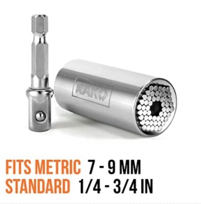 RAK USG719AS Socket Grip MultiFunction Ratchet Wrench Universal Tool Adapter