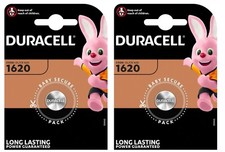 2x Duracell CR1620 3v Lithium Coin Button Battery for car keys remotes watches