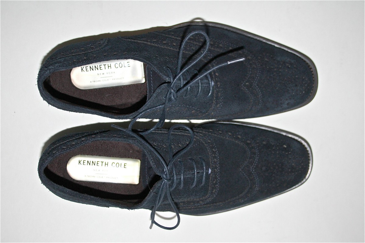 BRAND NEW Kenneth Cole New York Men Vertical Lace Up Oxfords Navy Suede Sz 8.5 M Amazon.com | Kenneth Cole New York Men main image 4