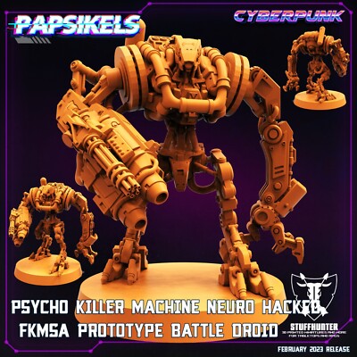 Psycho Killer Maschine Neuro Droid  - Papsikels - Cyberpunk  Sci-Fi 28-32mm