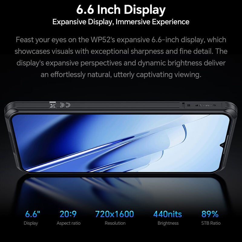 5G OUKITEL WP52 Rugged Mobile Android 14 Thin Phone