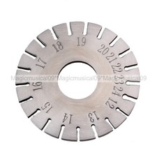 Silver Round 1.6" x 1.6" Music Wire Gauge Measure Piano Tuning Tools