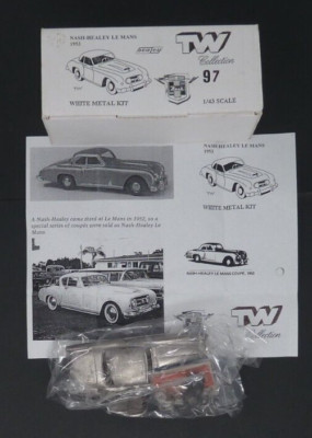 TREVOR WRIGHT TW MODELS #97 NASH - HEALEY LE MANS 1953 WHITE METAL KIT 1:43