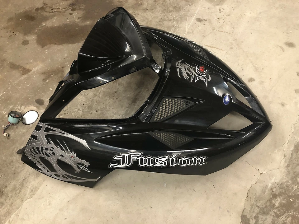 Capucha negra de plástico Polaris 900 Fusion IQ 700 05 06 2005 2006 OEM Foto 3 de 4