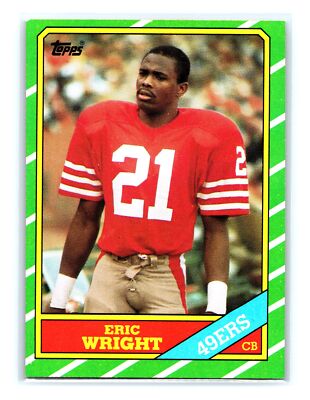 1986 Topps Football #167 Eric Wright San Francisco 49ers