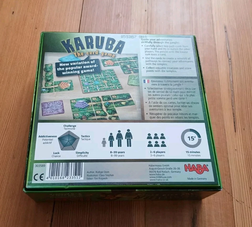 KARUBA the Card Game 100% Complete Age 8-99 Rare HABA Treasure Hunt Rudiger Dorn - Image 2 of 2