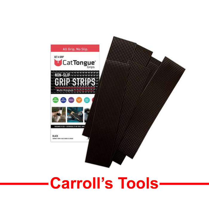 Cat Tongue 21cm Black Non-Abrasive Grip Tape Strips Pack