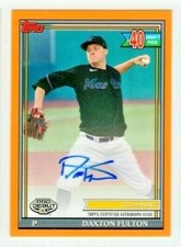 Daxton Fulton 2021 Topps Pro Debut ORANGE Rookie RC AUTO /25 #PF-192 Marlins