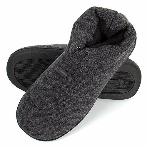 Hanes Mens Slipper Boot House Shoes with Memory Foam Indoor/Outdoor Sole (Size Extra Extra Large, Grey), Men's, Size: XXL, Gray