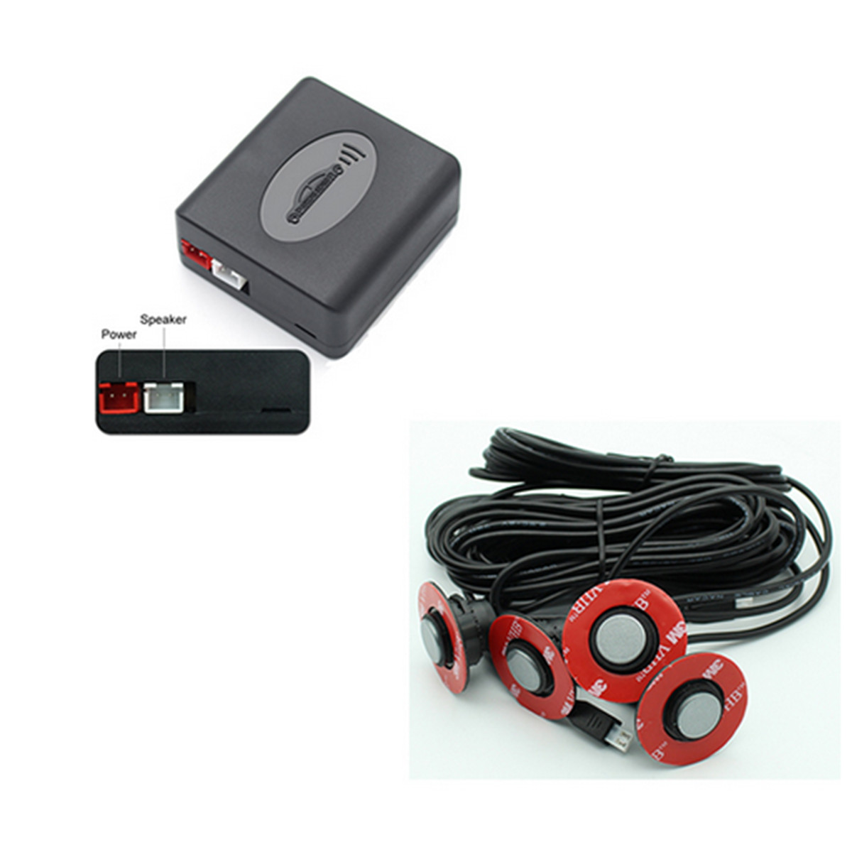 4x Parking Sensors Car Reverse Backup Rear Radar Alert System Buzzer Alarm Kit