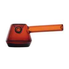 MJ Arsenal KETTLE Hand Pipe AMBER 4" Borosilicate Glass 18.5mm Bowl Diameter