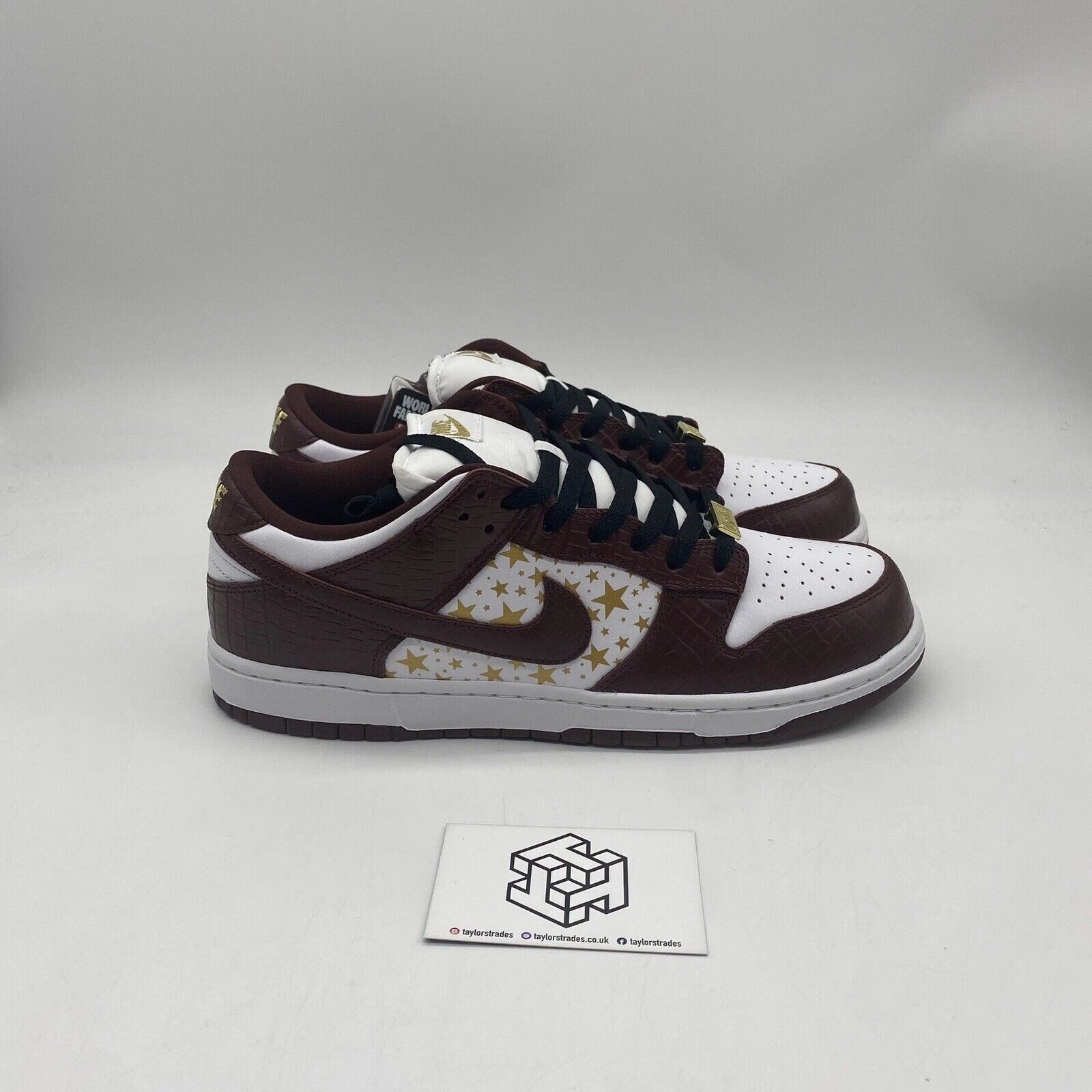 Nike SB Dunk Low Supreme Stars Barkroot marron DH3228 103 UK 9 US 44