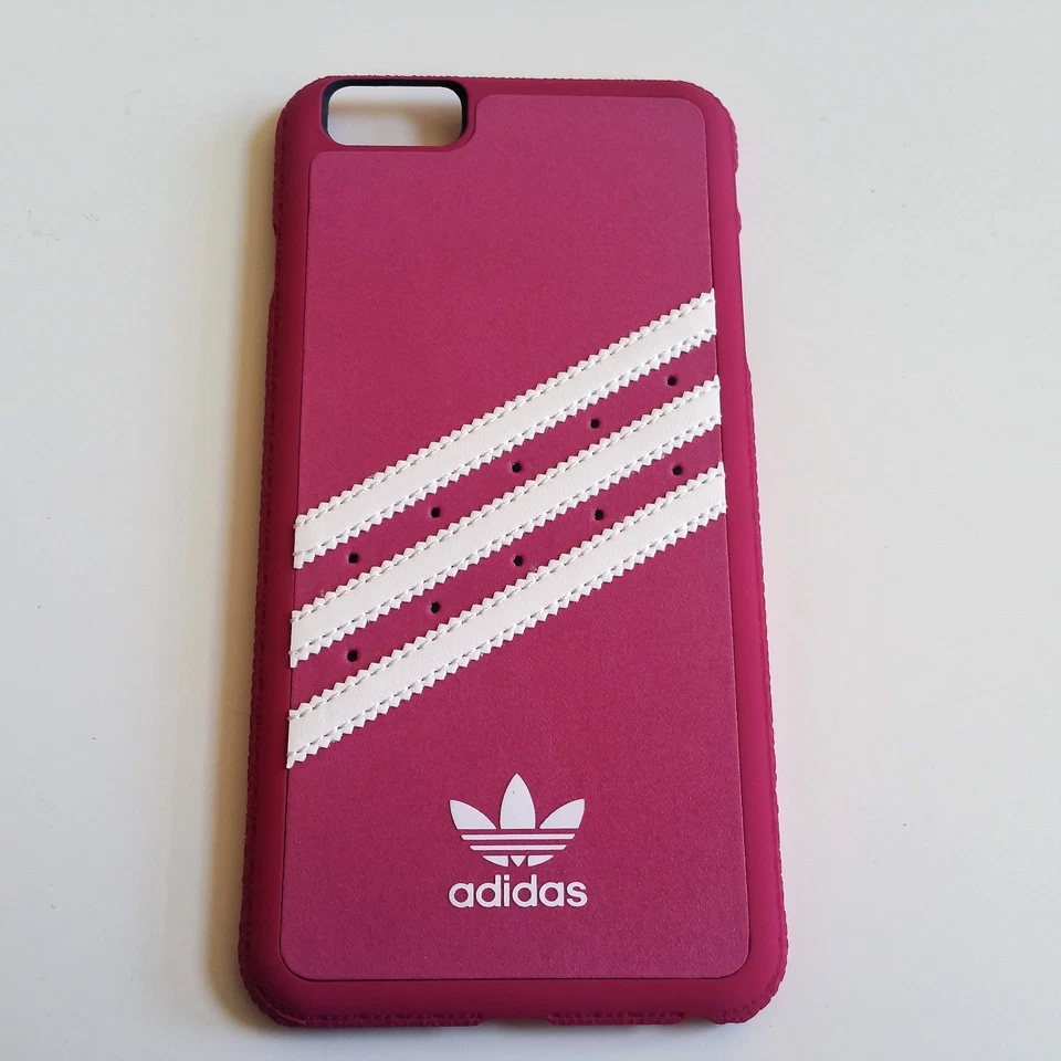 Capa Adidas Vintage Camurça Moldada iPhone 6 Plus 6s Plus Rosa/Branca Nova Fabricante de Equipamento Original - Imagem 3 de 4