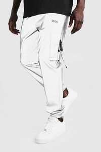 silver reflective track pants
