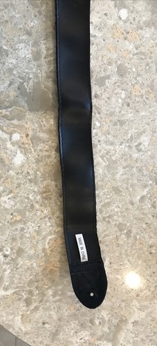 Vintage Fender Gradient Script Logo Cloth on Bonded Leather Guitar Strap - Picture 10 of 10