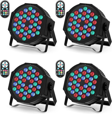U`King 4 Pack RGB LED Par Strahler, 36 LED Bühnenlicht Partylicht Mit Fernbedien