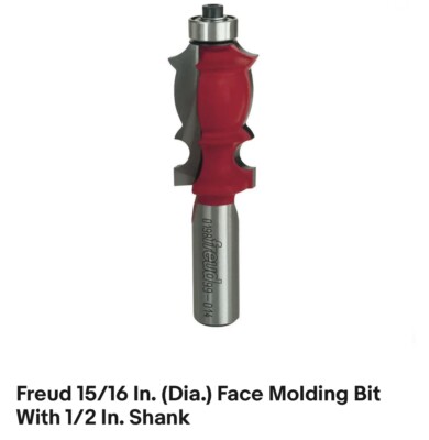 Face Inlay Bit Freud 99014 Router Bit 15/16 In. (Dia.) Face Molding Bit With 1/2 In ...