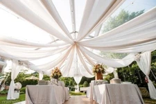 Ceiling Draping Sheer Voile Chiffon Backdrop Wall Divider Drape Panel Wedding 