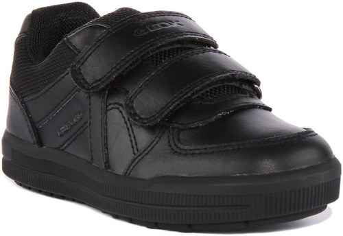 GEOX J Arzach Bambini Cinturino Doppio Scuola Casual IN Nero Taglia UK 1 - 13