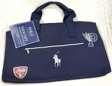 NEW Polo Ralph Lauren Pony Navy Blue Duffle Gym Weekend Carry-on Travel Bag NWT