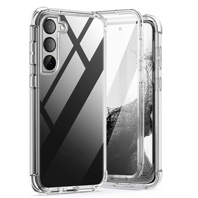 For Samsung Galaxy A14 A54 5G A13 A24 Clear Back Cover Built-in Screen Protector