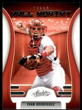 2022 Panini Absolute Hall Worthy Ivan Rodriguez Texas Rangers #HW-9
