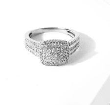 1Ct White Round Cut CZ Engagement Wedding Ring 925 Sterling Silver