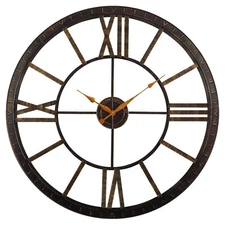 FirsTime & Co. Bronze Big Time Wall Clock, Large Vintage Decor for Living Roo...