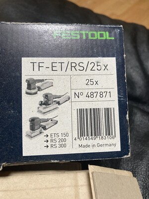 FESTOOL Turbo filter  TF - ET /RS RS200 RS300 ETS150   16 Total Bags!!! See Pics
