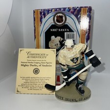 New NHL MIGHTY DUCKS of ANAHEIM SANTA FIGURE FLAMBRO IMPORTS COA Hockey