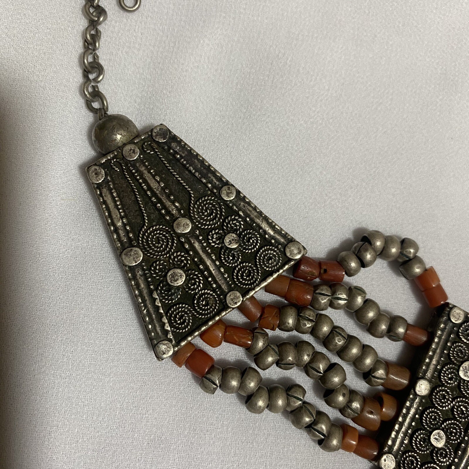 Antique  Handmade Solid Silver  Yemeni Necklace I… - image 4