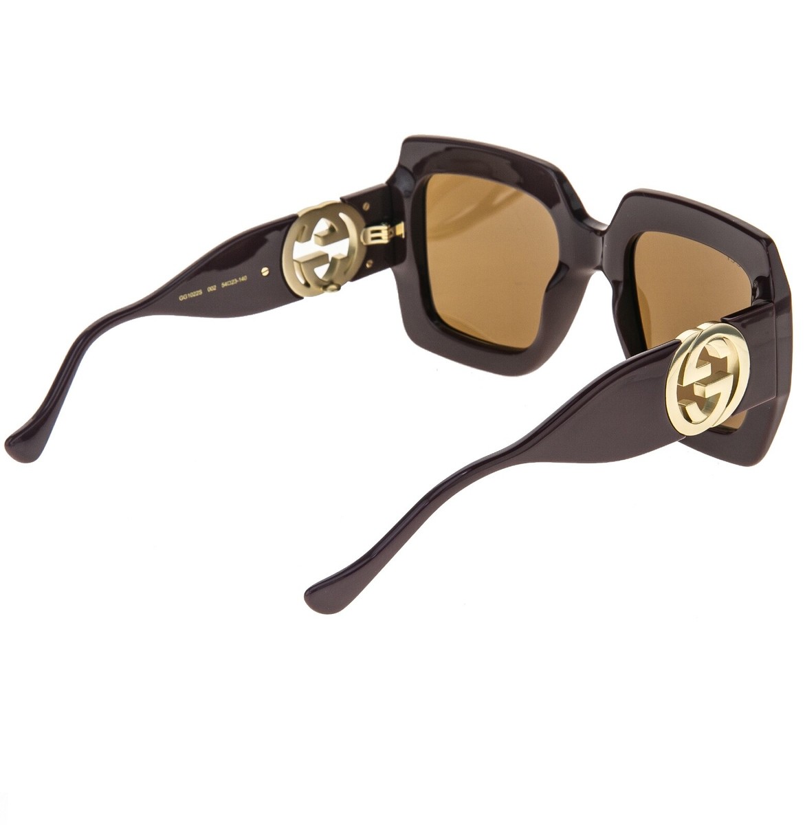 Gucci GG Logo Luxury Chocolate Brown Square Sunglasses GG1022S Gucci GG Logo Luxury Chocolate Brown Square Sunglasses GG1022S main image 4