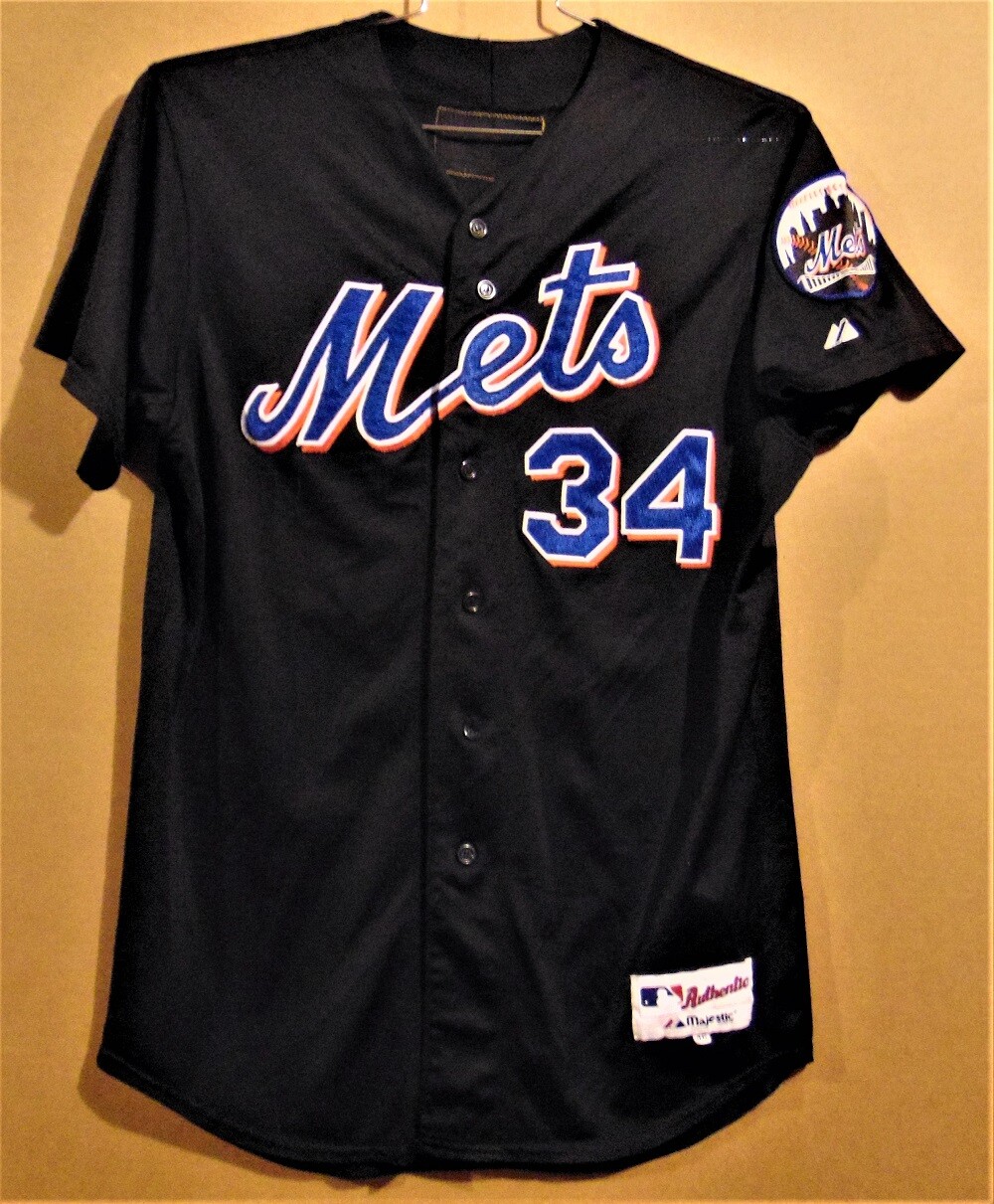 NEW YORK METS MINOR LEAGUE TEAM GAME WORN Black 34 Size 46 Baseball