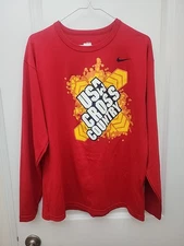 Nike Fitdry USA Cross Country Running Long Sleeve Shirt Red M *FLAWED*