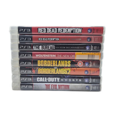 PlayStation 3 Spiele Bundle - Borderlands, Wolfenstein, Red Dead Redemption (8 S