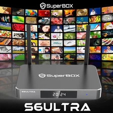 SuperBOX S6 Ultra Android TV Box 4K -NEW!-128GB Dual WiFi Bluetooth Voice Remote