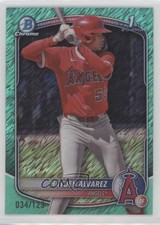 2025 Bowman Chrome Prospects Aqua Shimmer Refractor 34/125 Hayden Alvarez 1k9t